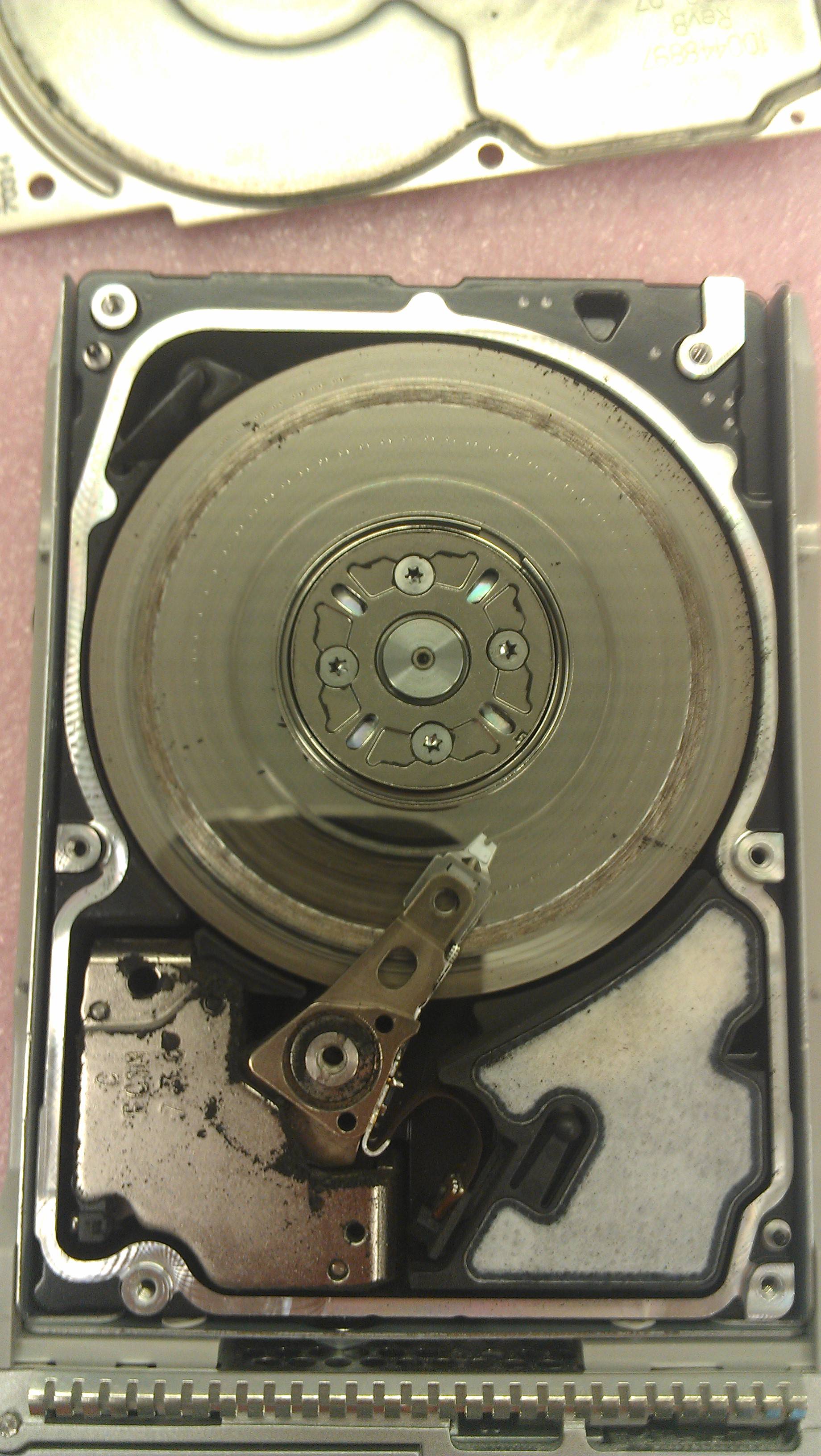 Does Hard Drive Platter Damage Look Like?