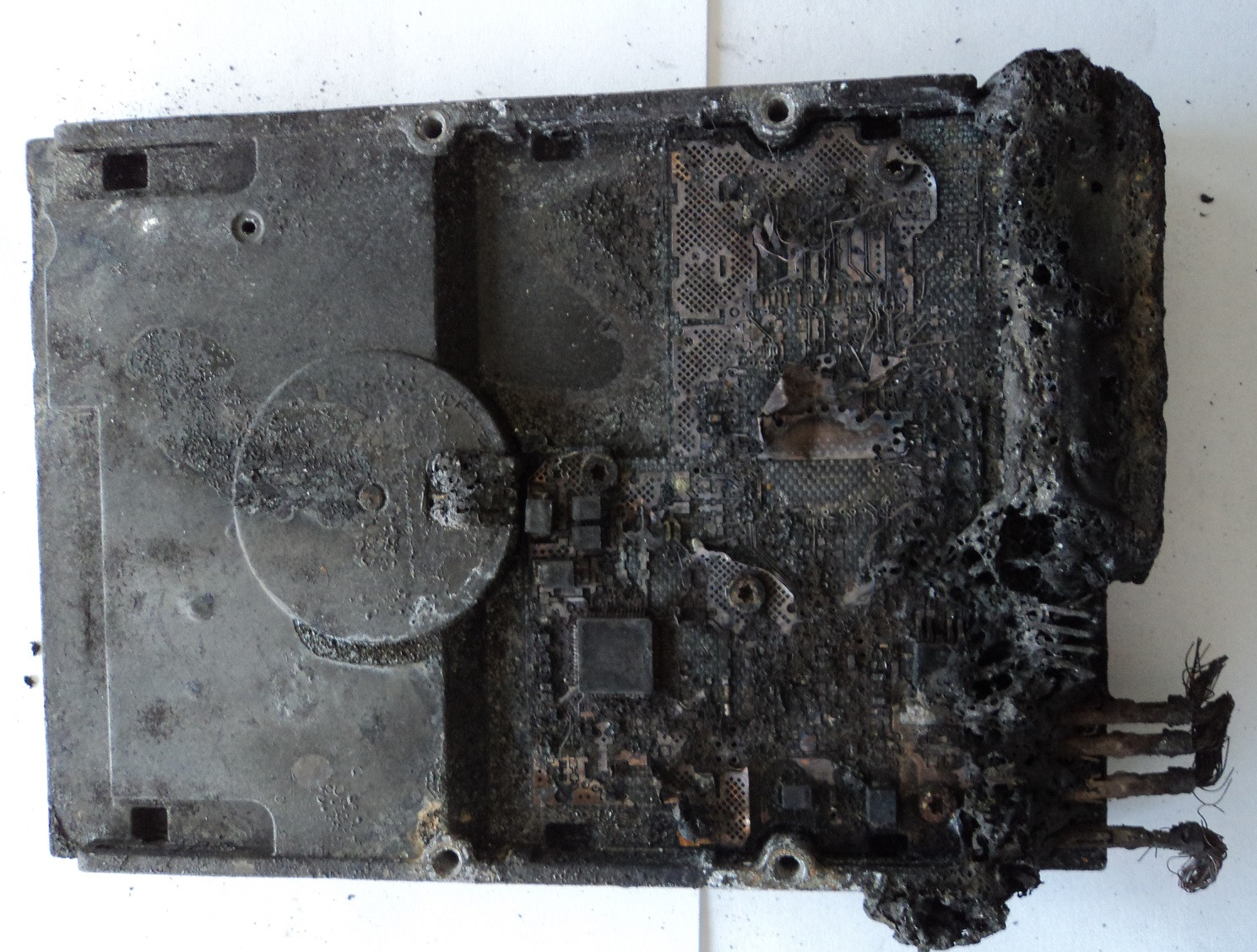 What Does a Fire Damaged Hard Drive Look Like?
