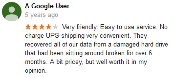 A Google user 33 review