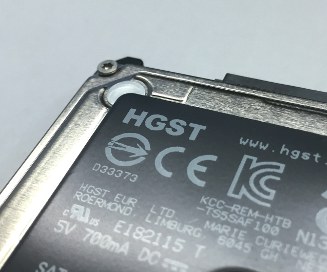 HGST laptop disk cover and label