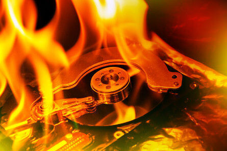 hard drive fire