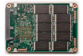 SSD interior shot showing NAND chips
