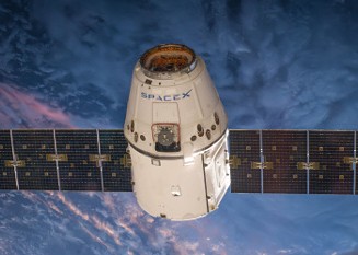 SpaceX Dragon spacecraft in orbit