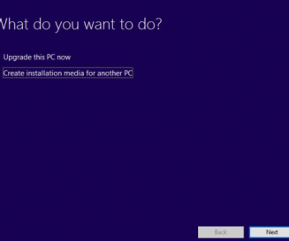 Windows 10 clean install, create installation media