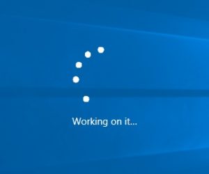 Windows 10 working on it upgrade dialog crop