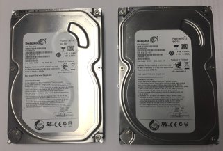 Two Seagate Pipeline HD 500GB drives, commonly used in DVRs