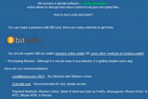 Locky ransomware decrypter on darkweb site