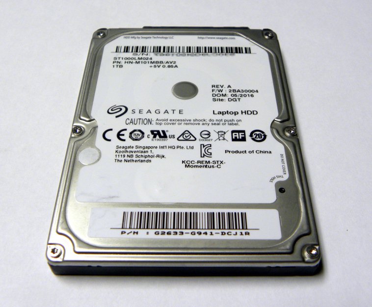 Seagate ST1000LM024 drive with head failure, full drive