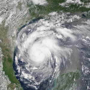 Hurricane Harvey just before landfall from NASA's Terra satellite, MODIS