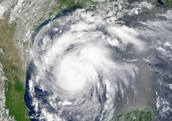 Hurricane Harvey just before landfall from NASA's Terra satellite, MODIS