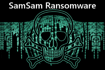 SamSam ransomware skull-and-crossbones