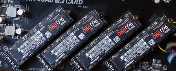 Several M.2 SSDs