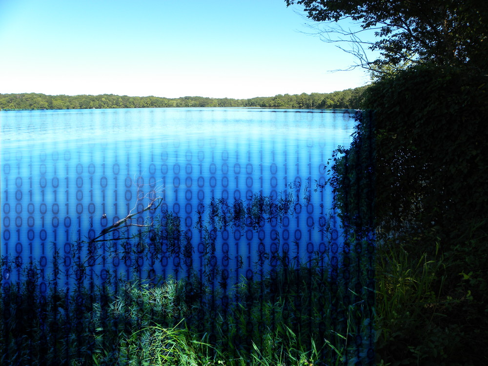 Data lake binary code under water