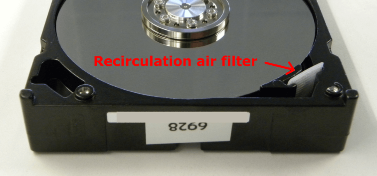 hard drive recirculation air filter