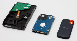 3 hard drives different types