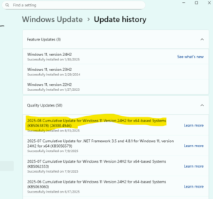 Windows 11 update screen showing the KB5063878 update.